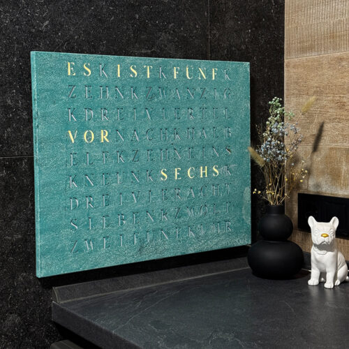 Wordclock Jupiter Verdigris