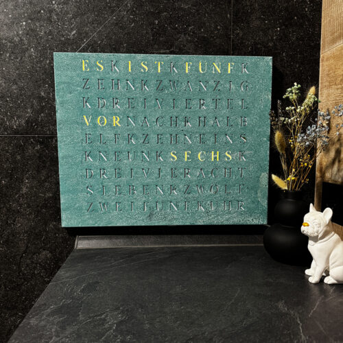 Wordclock Jupiter Verdigris