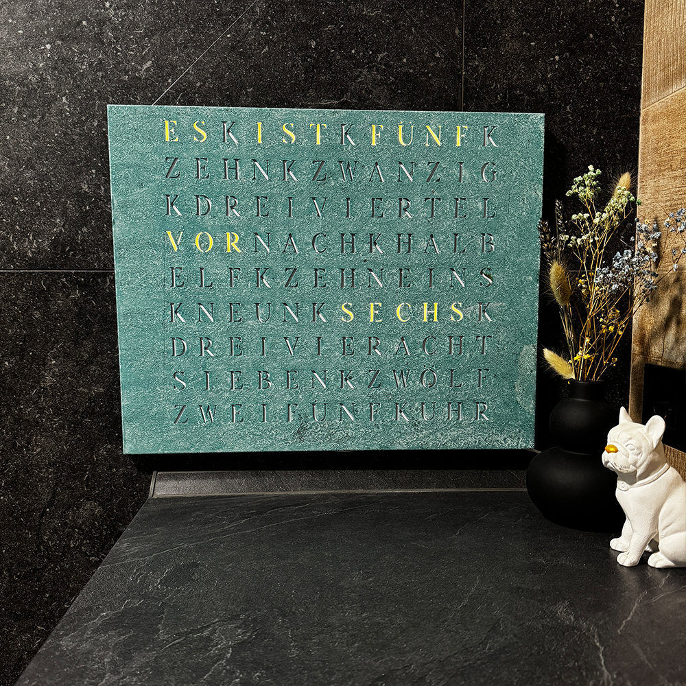 Wordclock Jupiter Verdigris