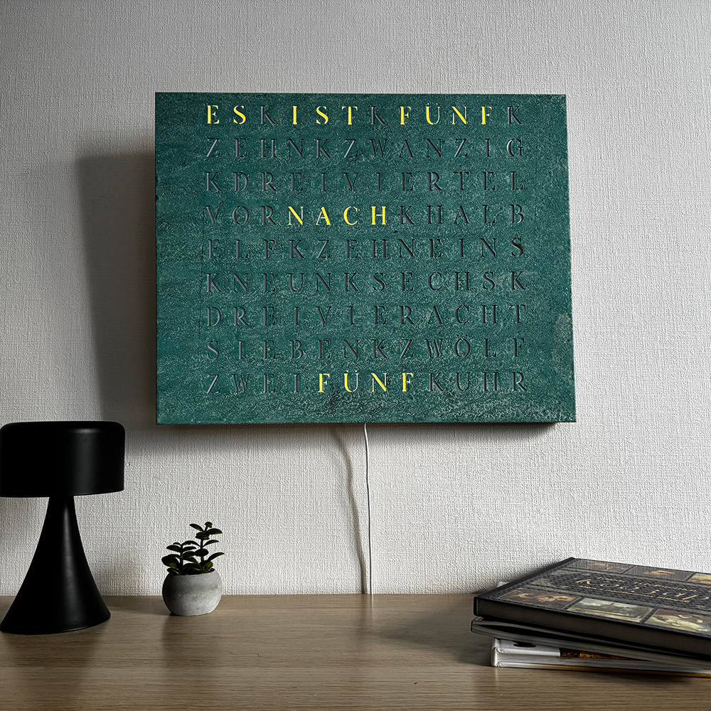 Wordclock Jupiter Verdigris
