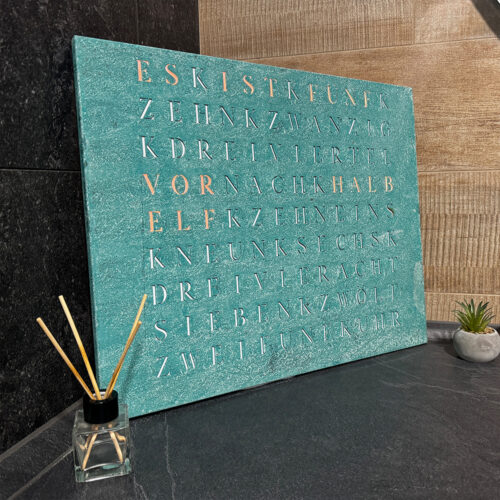 Wordclock Jupiter Verdigris