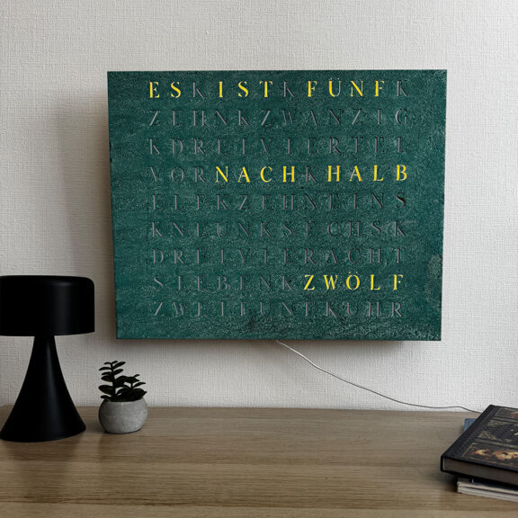 The new Wordclock Jupiter Verdigris