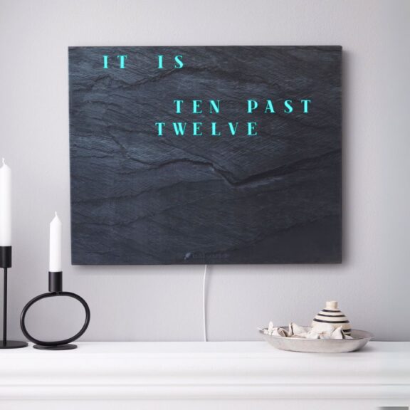 Wordclock Jupiter Dark Slate English Version