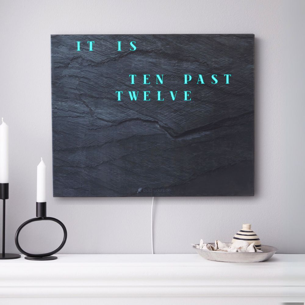 Wordclock Jupiter Dark Slate English Version