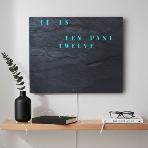 Wordclock Jupiter Dark Slate English Version