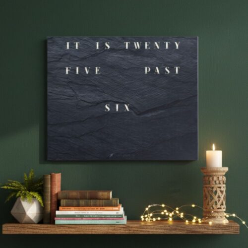 Wordclock Jupiter Dark Slate English Version