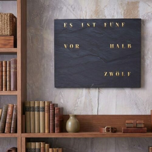 Wordclock Jupiter Schiefer Optik