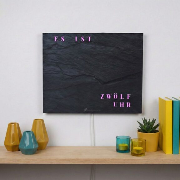 Wordclock Jupiter Slate look