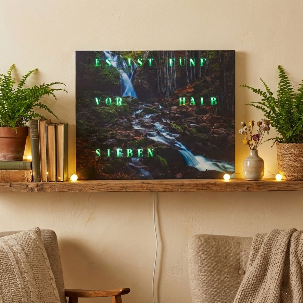 Wordclock Jupiter Dark Forest