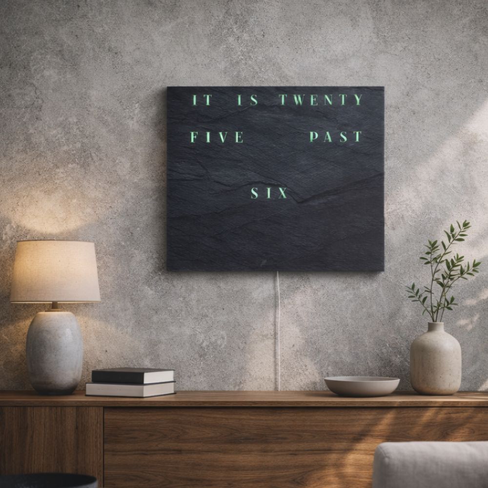 Wordclock Jupiter Dark Slate English Version