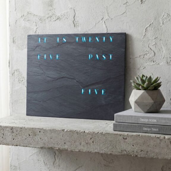 Wordclock Jupiter Dark Slate English Version
