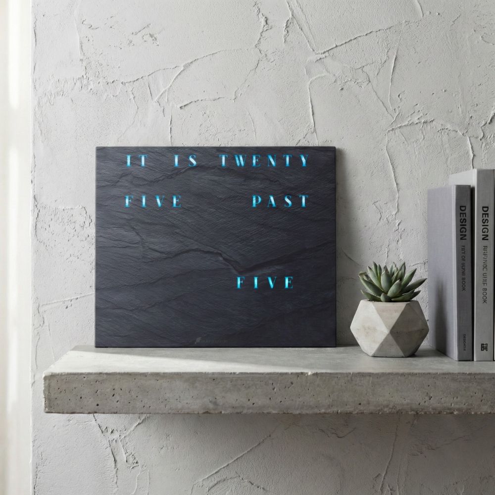 Wordclock Jupiter Dark Slate English Version