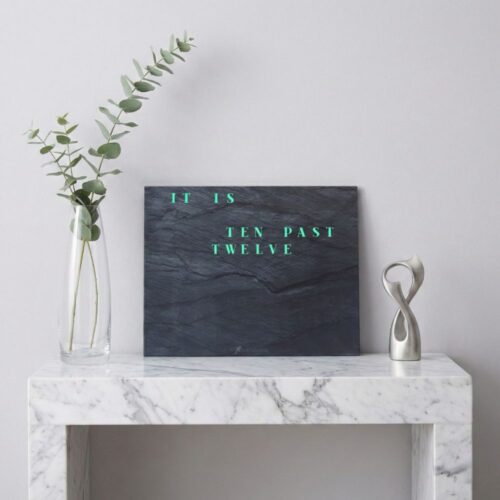 Wordclock Jupiter Dark Slate English Version