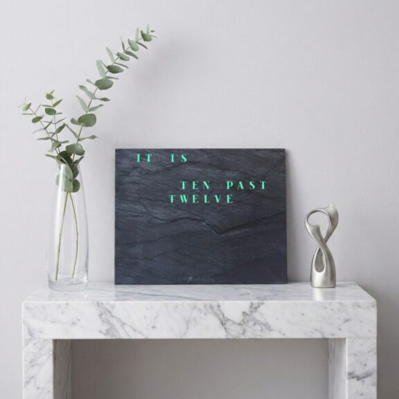 Wordclock Jupiter Dark Slate English Version