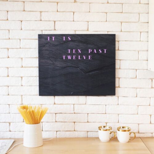 Wordclock Jupiter Dark Slate English Version