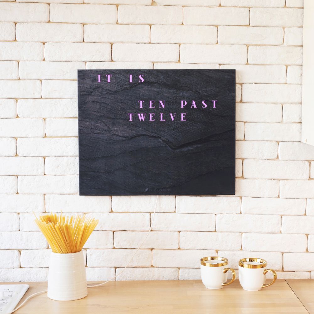 Wordclock Jupiter Dark Slate English Version