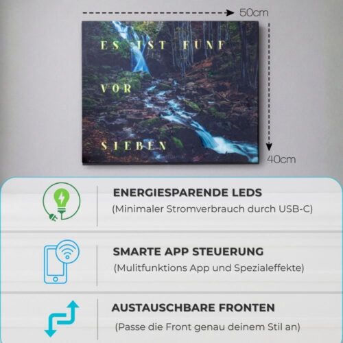 Wordclock Jupiter Dark Forest