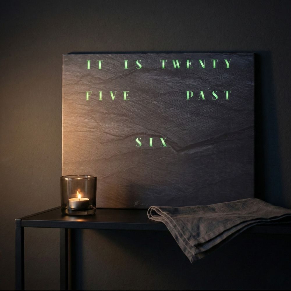 Wordclock Jupiter Dark Slate English Version