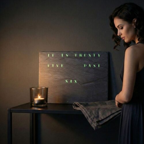 Wordclock Jupiter Dark Slate English Version