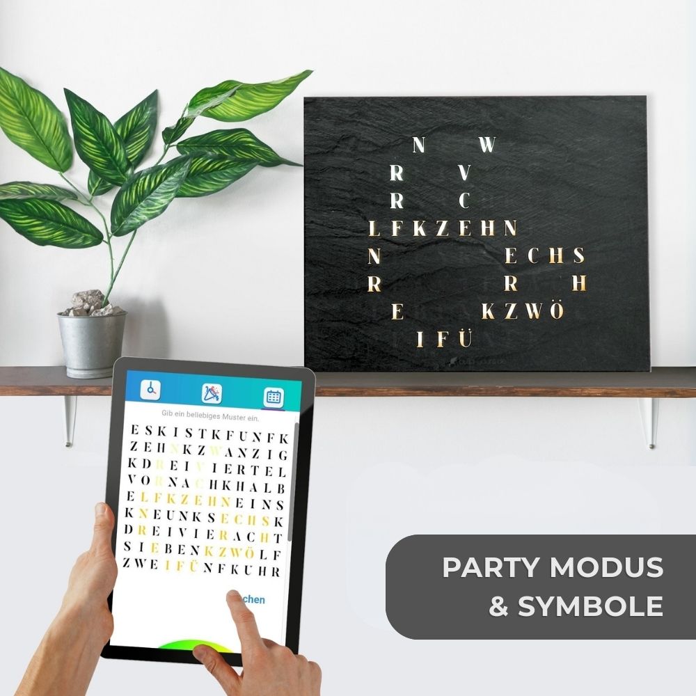 Wordclock Jupiter Schiefer Optik