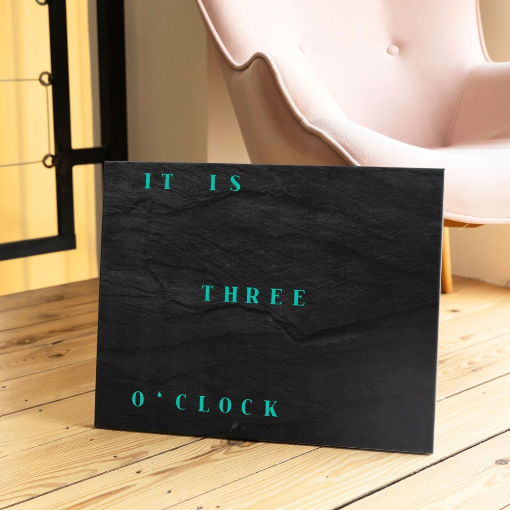 The new Wordclock Jupiter Dark Slate English Version