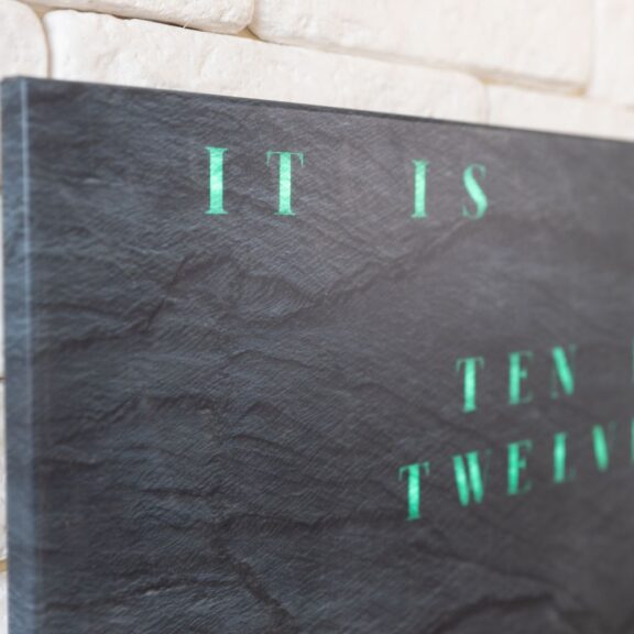 Wordclock Jupiter Dark Slate English Version