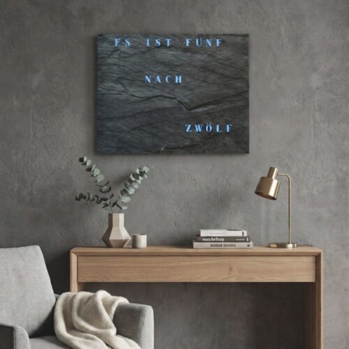 Wordclock Jupiter Schiefer Optik