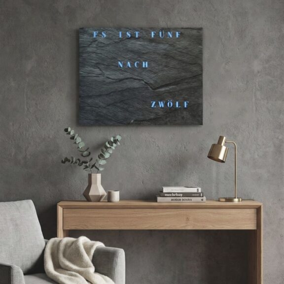 Wordclock Jupiter Slate look