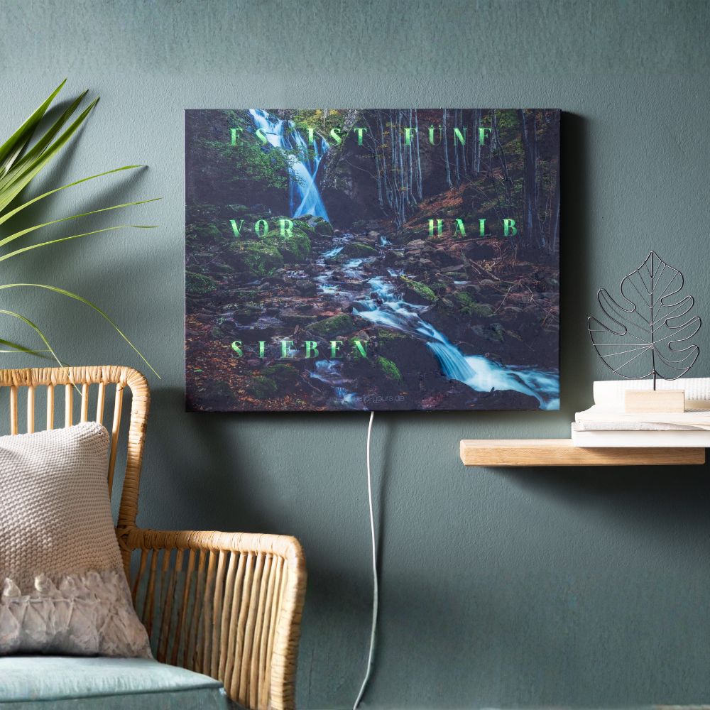 Wordclock Jupiter Dark Forest