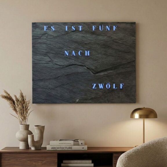Wordclock Jupiter Slate look