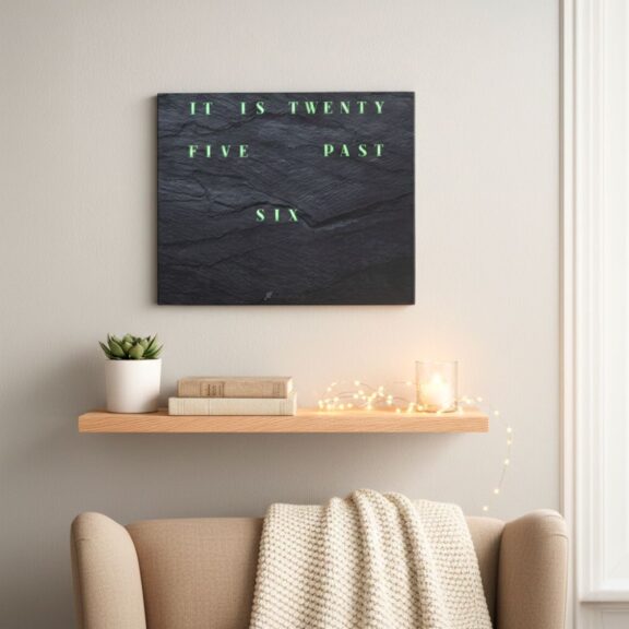Wordclock Jupiter Dark Slate English Version