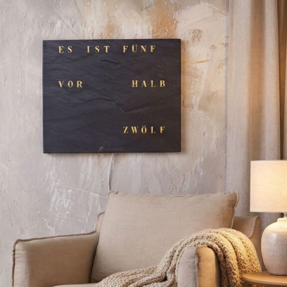Wordclock Jupiter Slate look
