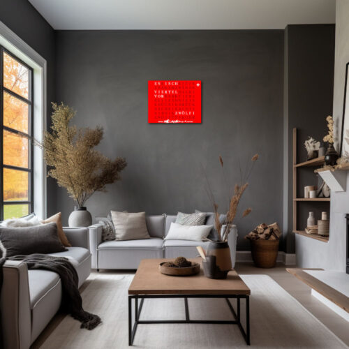 Wordclock Jupiter WordClock Edelstahl Special Swiss Edition