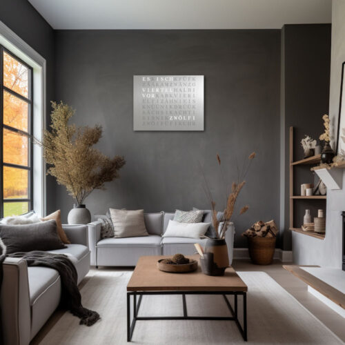 Wordclock Jupiter WordClock Edelstahl - Swiss Edition in interior