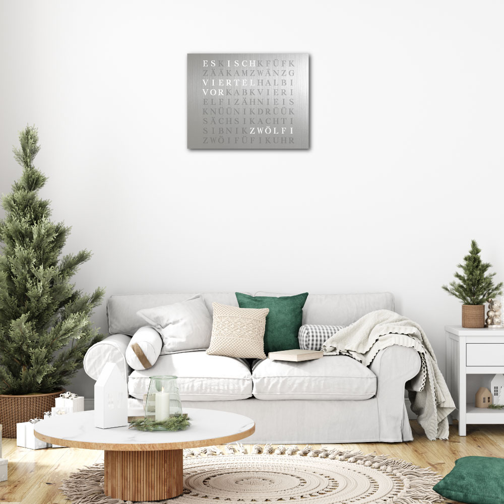 The look of Wordclock Jupiter WordClock Edelstahl - Swiss Edition