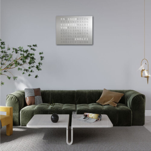 The new Wordclock Jupiter WordClock Edelstahl - Swiss Edition