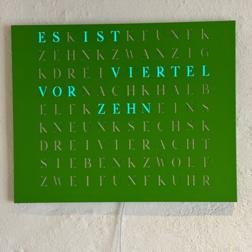 The new Wordclock Jupiter Individual