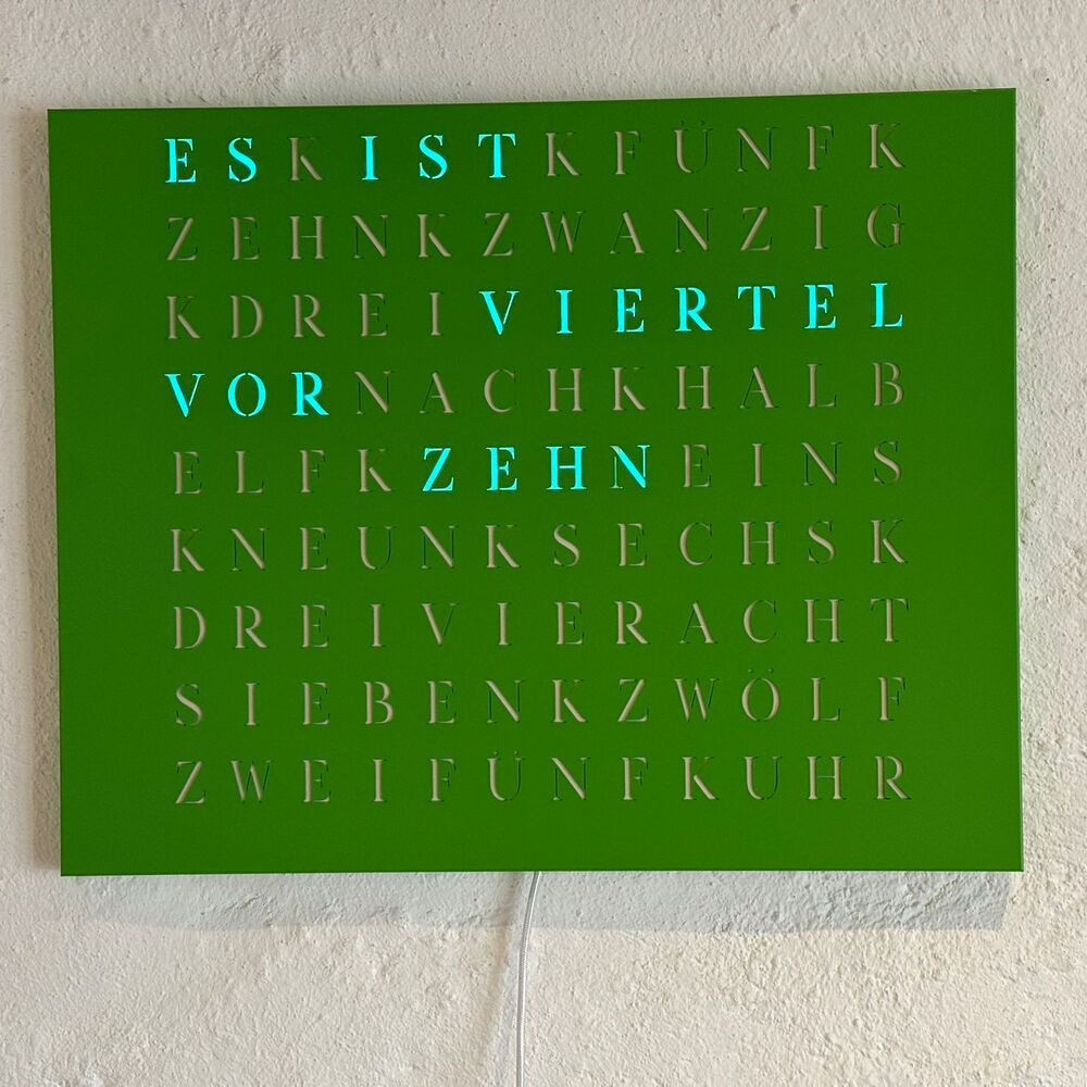 The new Wordclock Jupiter Individual