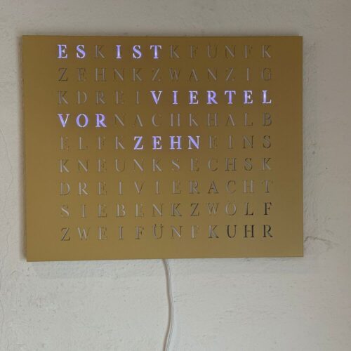 The look of Wordclock Jupiter Individual
