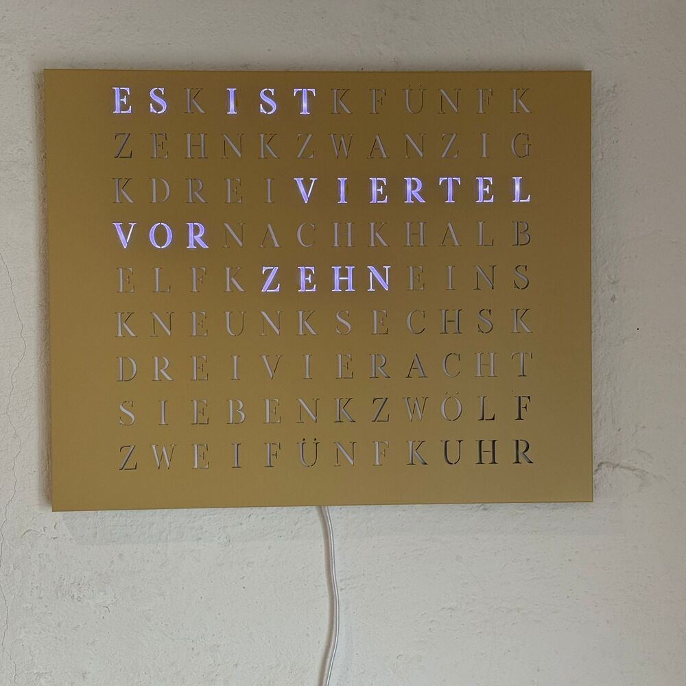 The look of Wordclock Jupiter Individual