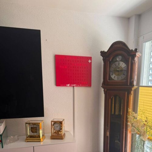Wordclock Jupiter Edelstahl Special Swiss Edition